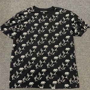 Free Planet Dark Navy Blue Graphic Men's Shirt